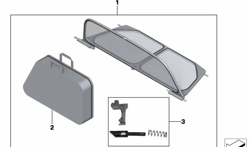 Bolsa de almacenamiento OEM 54347188365 para BMW E88 (Serie 1 cabrio). Original BMW.