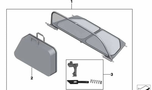 Bolsa de almacenamiento OEM 54347188365 para BMW E88 (Serie 1 cabrio). Original BMW.