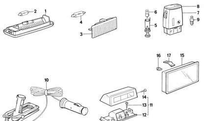 Interruptor OEM 61311376310 para BMW E30, E24. Compatible con diversas luces e interruptores de serie. Recambio original BMW.