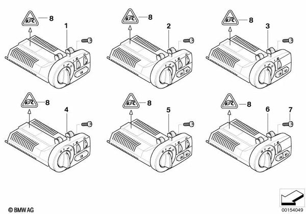 Unidad de Control de Luces para BMW Z4 E85, E86 (OEM 61319146283). Original BMW.