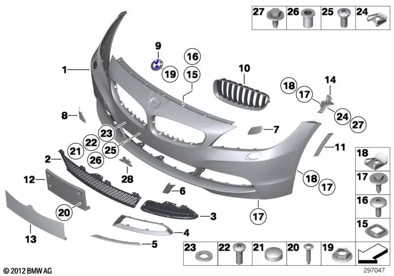 Blende Gitter Black-Plata para BMW Z4 E89 (OEM 51117203847). BMW original