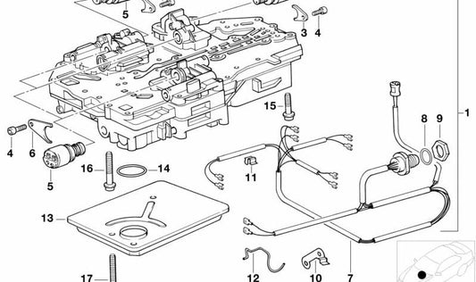 Regulador de presión cambio automático OEM 24341217078 para BMW E30, E28, E34, E24, E23, E32. Original BMW.