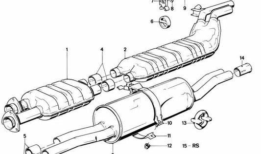 SILLATH SILLER (vorschalldämpfer) OEM 1812117583 per BMW E28, E24. BMW originale.