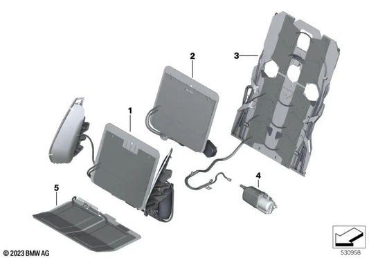 Lordose com ajuste de largura do encosto para BMW X5 F95, G05, X6 F96, G06, X7 G07 (OEM 52107473991). BMW originais.