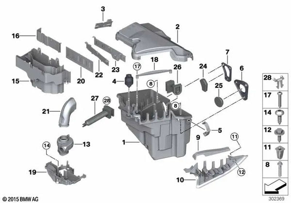 Base de soporte para BMW E70, E70N, E71 (OEM 12907532883). Original BMW