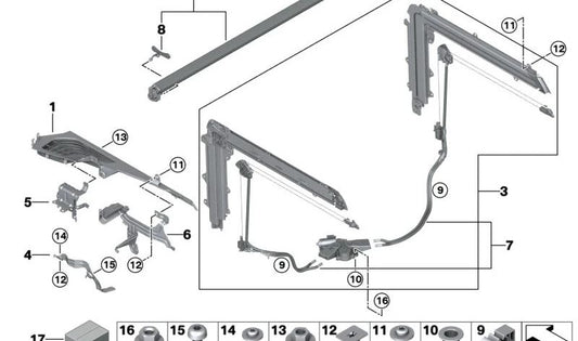 Panel embellecedor lateral izquierdo negro OEM 51477480975 para BMW X5 G05, G05N, F95, F95N. Original BMW.