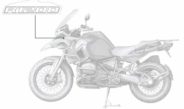 Inscripción derecha OEM 51148561492 para motos BMW R 1200 GS Adventure y R 1250 GS Adventure (K51). Original BMW Motorrad.