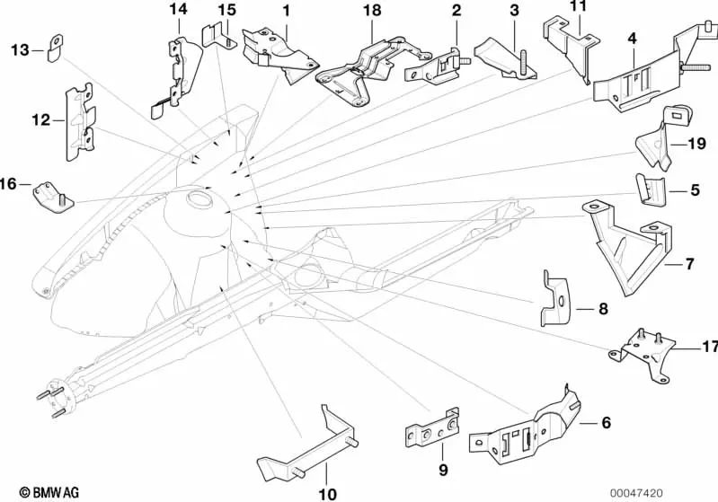 Supporto portatile per BMW F07, F10, F11, F06, F12, F13, F01N, F02N (OEM 41218407752). BMW originale