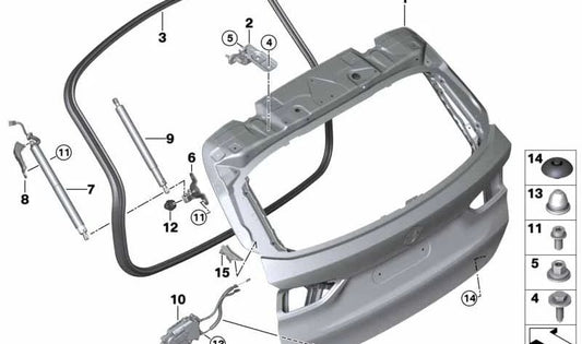 Right coupling lever for BMW F48, F49 (OEM 51247350836). Original BMW.