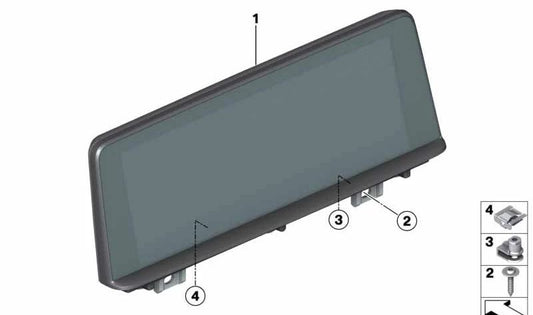 Pantalla central de información 8,8" OEM 65509387547 para BMW F20, F21, F22, F23, F87. Original BMW.