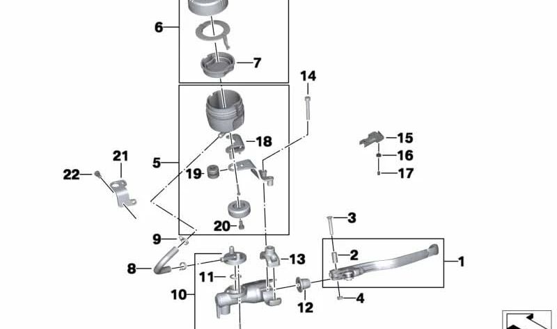 Soporte recipiente de compensación OEM 32727719817 para motos BMW F 650 GS, F 800 GS, F 800 R. Original BMW Motorrad.