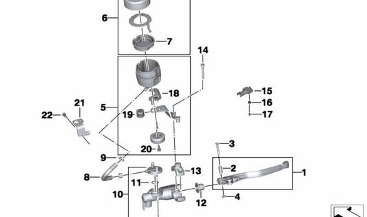 Soporte recipiente de compensación OEM 32727719817 para motos BMW F 650 GS, F 800 GS, F 800 R. Original BMW Motorrad.