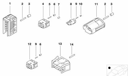 Sellado de conductor individual para BMW Serie 1 E81, E82, E87, E88, F20, F21, F52, Serie 3 E36, E46, E90, E91, E92, E93, F30, F31, F34, F35, Serie 4 F32, Serie 5 E39, E60, E61, Serie 6 E63, E64, Serie 7 E38, E65, E66, X1 E84, X3 E83, F25, X5 E53, E70, X6