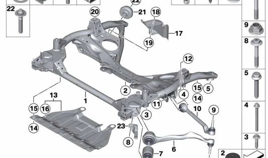Prise en charge de l'essieu avant pour la série BMW 2 F23, F23N, 4 Série F33, F36 (OEM 31106872119). BMW d'origine