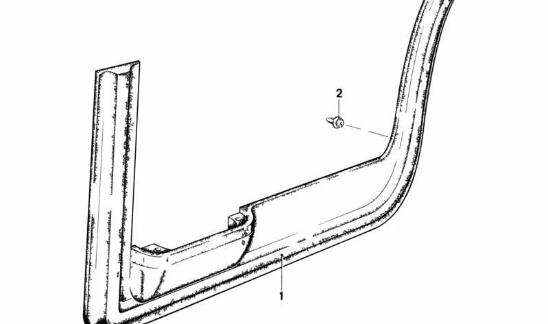 Panel de puerta inferior trasero derecho OEM 51421914440 para BMW E23. Original BMW.