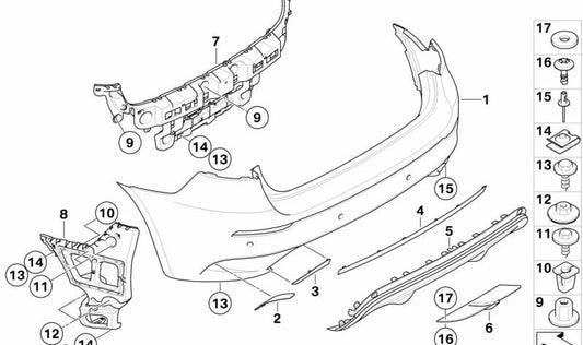 Cubierta inferior imprimada OEM 51127242320 para BMW E71. Original BMW.