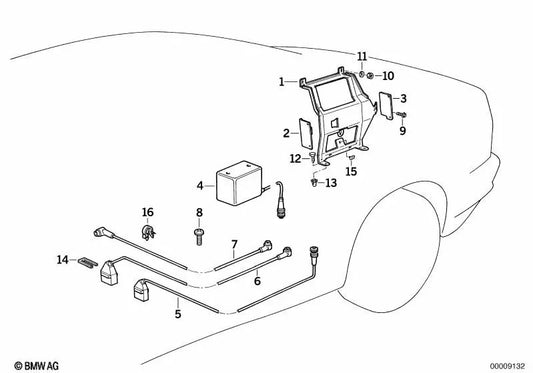 CD changer connection cable for BMW E31 (OEM 65128354145). Original BMW.