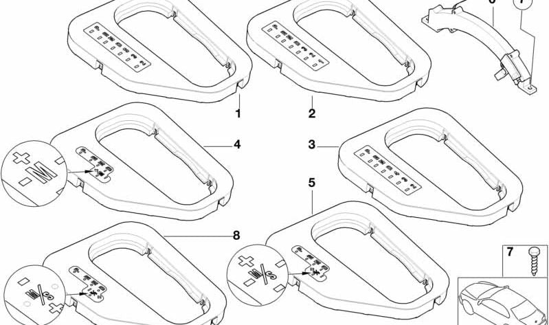Steptronic Gear Shift Lever Trim for BMW 5 Series E39 (OEM 51168221526). Original BMW