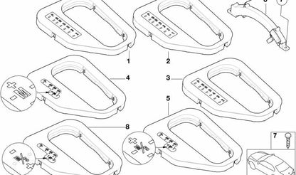 ** Embellient lever Steptronic OEM change 51167060695 for BMW E39. Original BMW. **