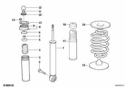 Sortie de choc arrière pour la série BMW 3 E36 (OEM 33521091245). BMW d'origine