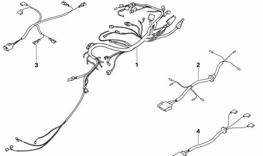 OEM cable trunk 61117716892 for bmw g 450x motorcycles (09/2007 - 06/2010). Original BMW Motorrad.