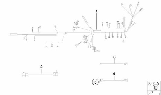 Cable del regulador de ralentí OEM 12511310569 para BMW E30. Pieza original BMW.
