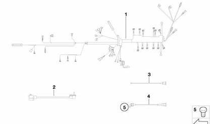 Cable distribuidor 1370MM OEM 12511711200 para BMW Serie 3 E30 (1982–1994). Original BMW.