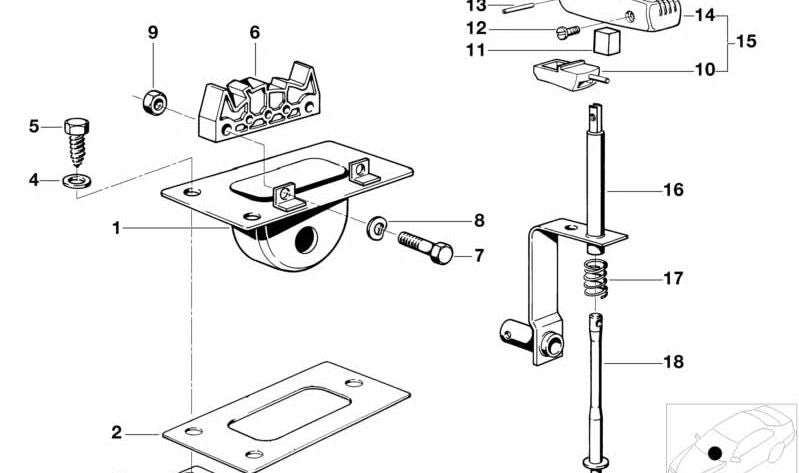 Pomo superior de palanca de cambios OEM 25161206277 para BMW E12, E23, E24. Compatible con modelos con cambio automático. Recambio original BMW.