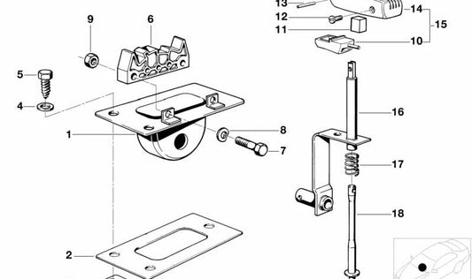Pomo superior de palanca de cambios OEM 25161206277 para BMW E12, E23, E24. Compatible con modelos con cambio automático. Recambio original BMW.