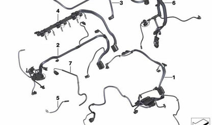 Cable adaptador para BMW F22, F23, F30, F31, F34, F32, F33, F36, F10, E84, F25, F26, F15, E89 (OEM 12518645886). Original BMW