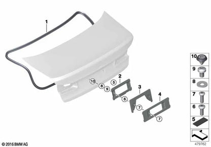 Dichtung Heckklappe for BMW 5 Series F90, G30, G38 (OEM 51767442715). Genuine BMW