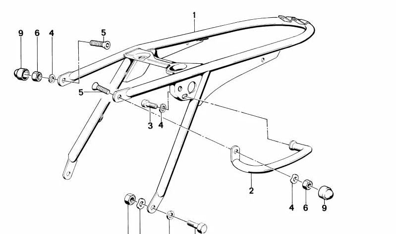 Tornillo avellanado para BMW R248 (OEM 46511242001). Original BMW