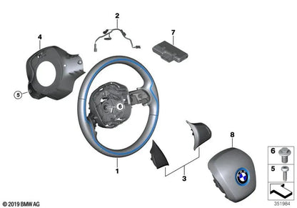 Volante de cuero OEM 32306870785 para BMW i3 I01, i3 I01 LCI. Original BMW.