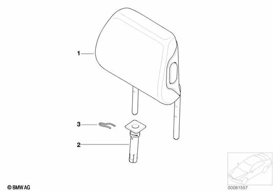 Guia para BMW Série 3 E46 (OEM 52207053062). BMW original