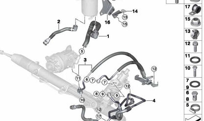 Tubo de aspiração para BMW X5 E70N, F15, X6 E71, F16 (OEM 32416850683). BMW original.