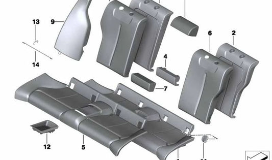 Stoffsitzzahlen für BMW F21, F22 (OEM 52207320048). Original BMW