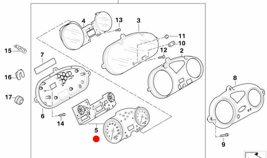 Velocímetro/cuentarrevoluciones con placa de circuito OEM 62117650277 para BMW Motorrad F 650 GS, F 650 GS Dakar. Original BMW Motorrad.