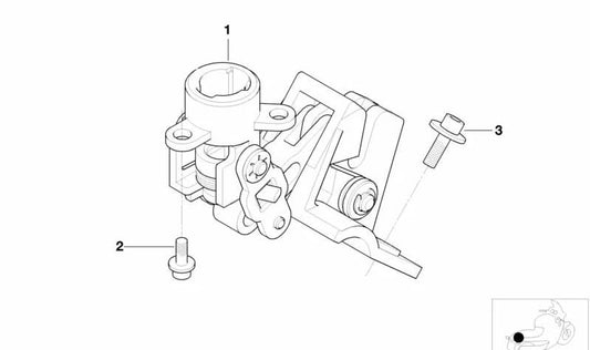 Enclavamiento de asiento OEM 52532328565 para motos BMW R1100S, R1100RS. Original BMW Motorrad.