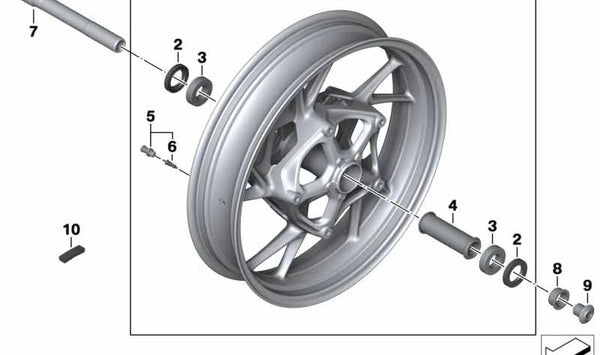 Rueda delantera OEM 36318551409 para BMW Motorrad F 800 R (K73). Original BMW Motorrad.