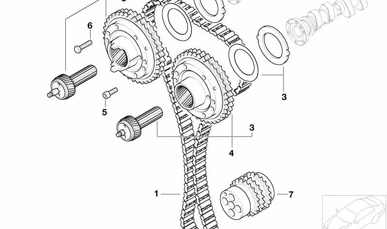 Chaîne de distribution OEM 11317830869 pour BMW E36, E46, Z3, Z4 (E85, E86). Pièce BMW originale.