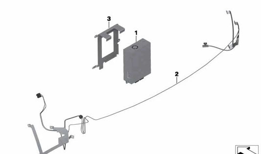 TV Antenna BARRALES OEM 65206912245 for BMW Z4 E85 and E86 {2.0i, 2.2i, 2.5i} (2002–2008). Compatible only with vehicles with TV system. Original BMW.