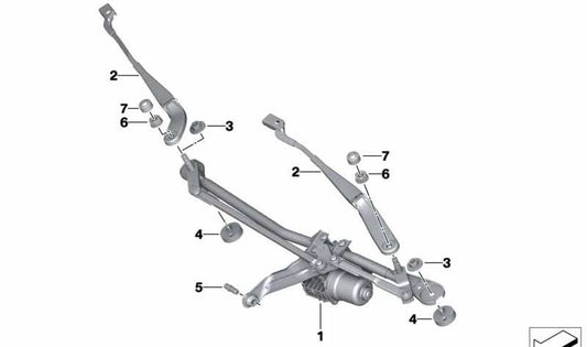 Wiper arm for BMW Z4 G29 (OEM 61619465120). Original BMW