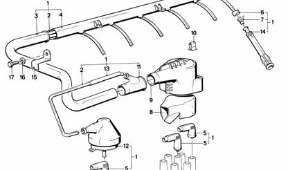 Pieza Aislante para BMW Serie 3 E21, E30, Serie 5 E28 (OEM 12121287737). Original BMW.