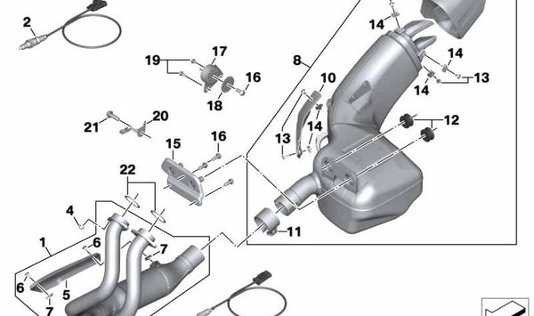 Cubierta embellecedora OEM 18518358801 para BMW Motorrad F 900 R (FK83: 0K11, 0K81, 0K83, 0K91) y F 900 XR (FK84: 0K21, 0R01, 0R03, 0R11). Original BMW Motorrad.