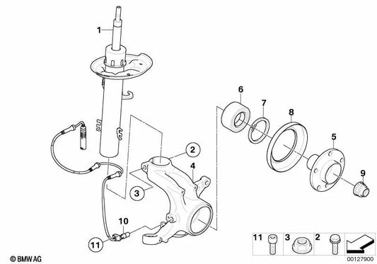 Mitnehmerflanschnabe per BMW E83, E83N (OEM 31203413226). BMW originale