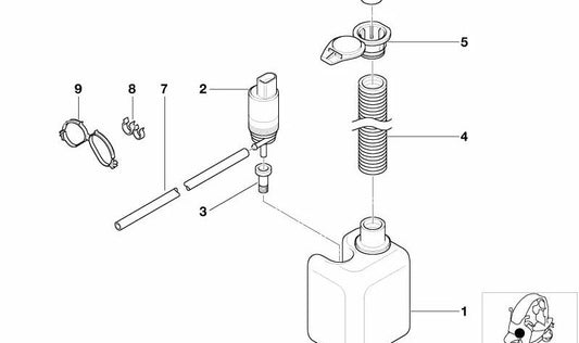 Clip OEM 12132329592 para BMW Motorrad C1 0991, C1 0992. Original BMW Motorrad.