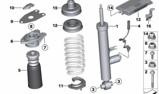 OEM CHAMPO TRASEIRO ABERTURO 37126865569 para BMW F33, F83, F30, F31, F34, G20. BMW original.