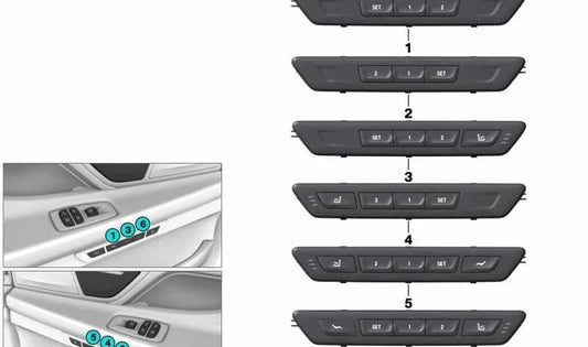 Unité de commande pour les fonctions de siège droit pour BMW G12, G12N (OEM 61317994180). BMW d'origine.