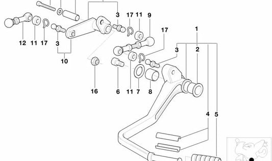 Casquillo de cojinete OEM 23412331259 para motos BMW K1200LT, K1200RS (K589). Original BMW Motorrad.