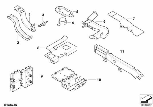 Linkssäule Kabelgang für BMW 5 E61, E61N (OEM 61136945257). Original BMW